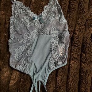 Light Blue Lace Bodysuit